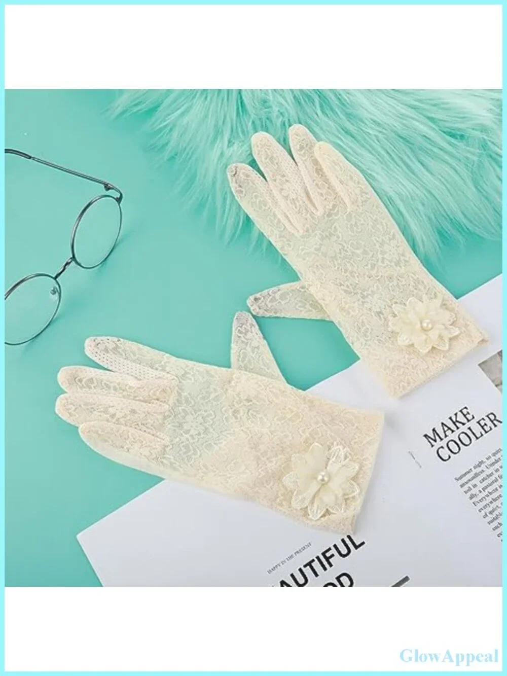 Lace Floral Gloves for Tea Party, Bridal, Opera & Cosplay - Touch Screen